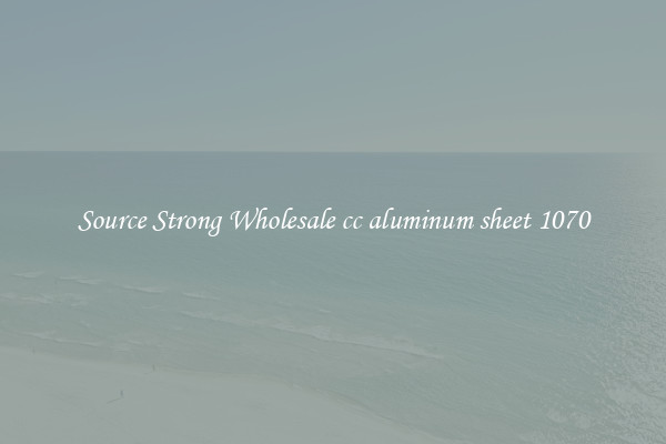 Source Strong Wholesale cc aluminum sheet 1070