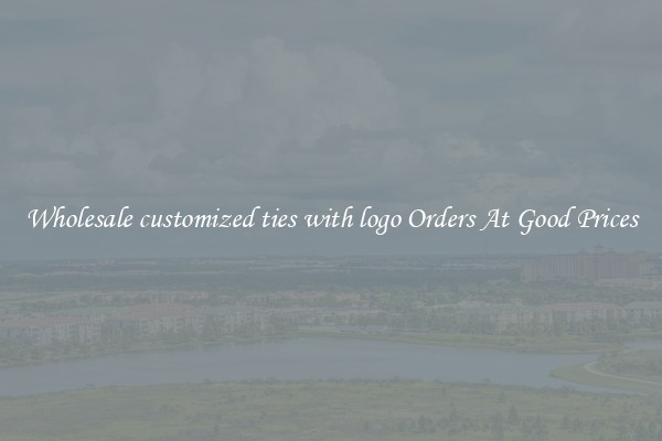 Wholesale customized ties with logo Orders At Good Prices