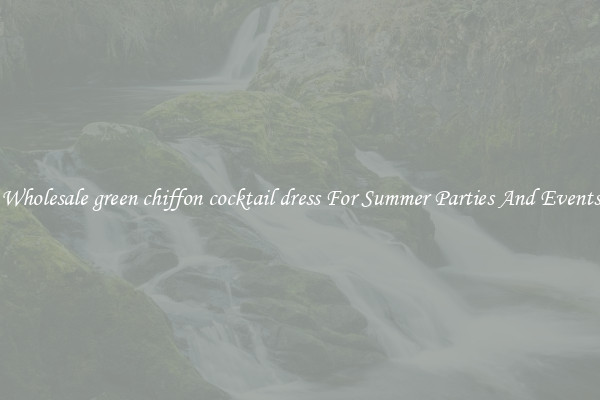 Wholesale green chiffon cocktail dress For Summer Parties And Events