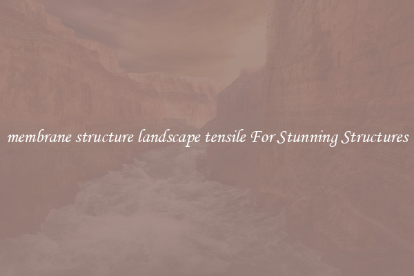 membrane structure landscape tensile For Stunning Structures