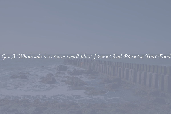 Get A Wholesale ice cream small blast freezer And Preserve Your Food