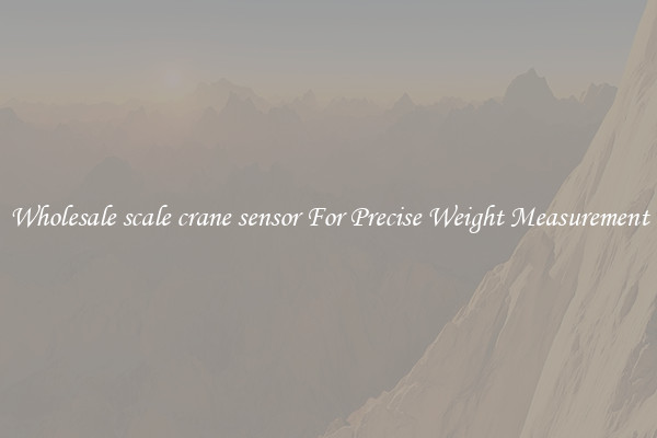 Wholesale scale crane sensor For Precise Weight Measurement
